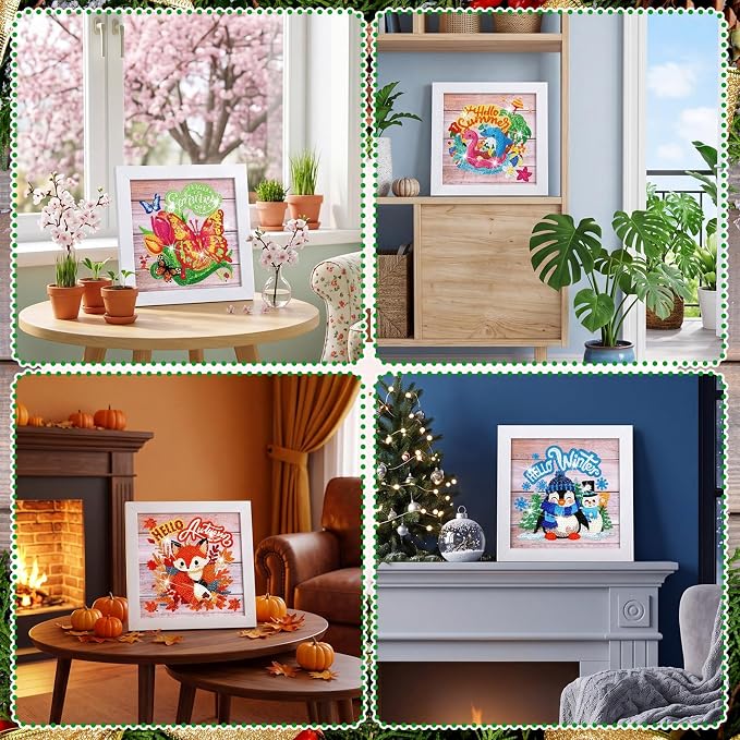 Trandraft 13 Pcs Animal Interchangeable Seasonal Diamond Art Kits - Image 5