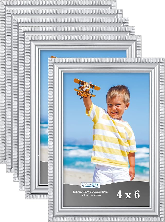 Icona Bay 4x6 Picture Frames, 6 Pack, Contemporary, Inspirations | These Icona by IconaBay