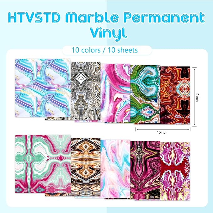 Color Intrigue Patterned Permanent Adhesive Vinyl 10pcs 12'' x 10'' | - Image 2