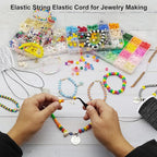 LUSTEMBER Stretchy String for Bracelets, 2 Rolls 1 mm Sturdy Elastic String - Image 7