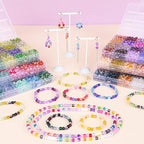 XSEINO About 7200+ pcs 6mm Glass Beads Bracelet Making Kit, 144 Assorted - Image 7