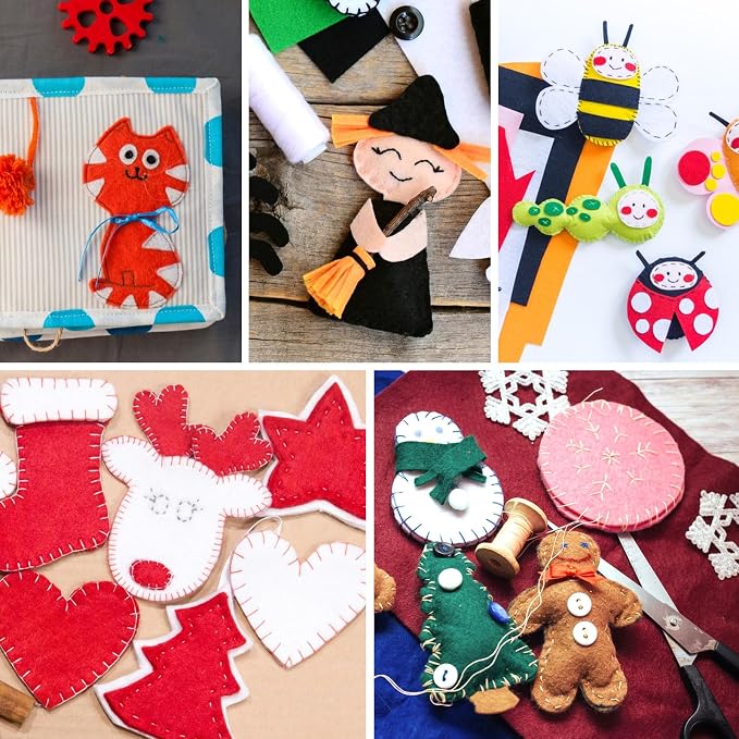 12" x 12" Squares Felt Sheets Fabric, 1mm Thick Halloween Christmas Fabric Fall - Image 7