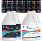 Rolio Epoxy Resin & Mica Powder Bundle, 2 Gallon Clear Casting Kit by RolioPigments