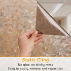 LUTE Rainbow Window Privacy Film, Stained Cling, 17.5" x 78.7" | 3D Decorative - Image 4