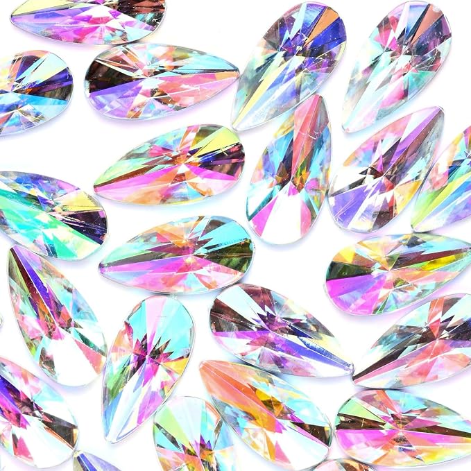 100PCS 18x9mm Crystal AB Colorful Rhinestones Gems Jewels by Unknown