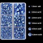 4000Pcs Mixed Size Hot Fix Round Crystals Gems Glass Stones Hotfix Flat Back - Image 3