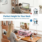 OPNICE Desk Organizers and Accessories, Computer Monitor Stand Riser - Image 4