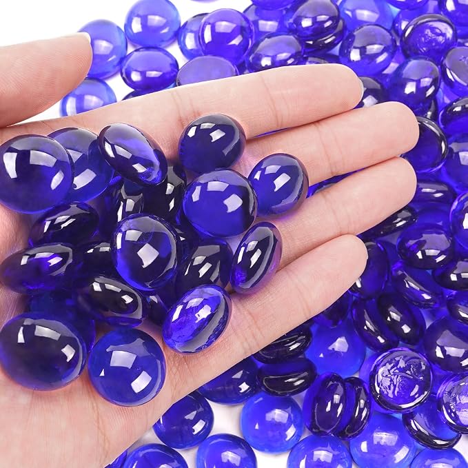 5LB Cobalt Blue Flat Glass Marbles - Image 5