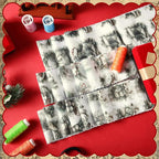 Hosuly 40 Pcs Vintage Christmas Fabric Roll Rustic Christmas Winter Jelly - Image 3
