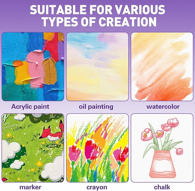 ESRICH Canvases for Painting 11x14, 30 Pack Canvas Boards for Painting Cotton - Image 4