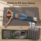 AIRHOP 18 PCS Gym Floor Mat, EVA Foam Puzzle Gym Mat, High-Density Interlocking - Image 2