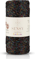 Sensy Premium 2mm 251 Yards Sparkle Polyester Rope 90% Polypropylene 10% by SSENSY