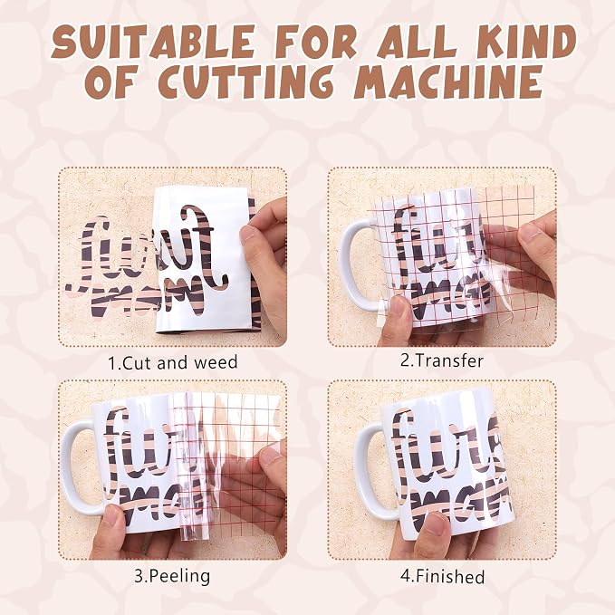 Tintnut Leopard Permanent Vinyl 12 Sheets 12x10in Skin Tone Adhesive Vinyl | - Image 3