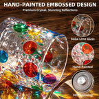 2PCS Spinning Whiskey Glass, 9.4oz | Hand-painted embossed, 360° rotating - Image 7