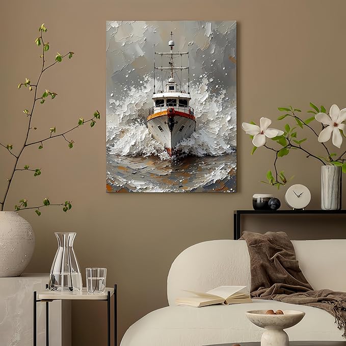 Painting by Numbers Kit for Adults Beginner, Ship Art Paint by Numbers Easy for - Image 3