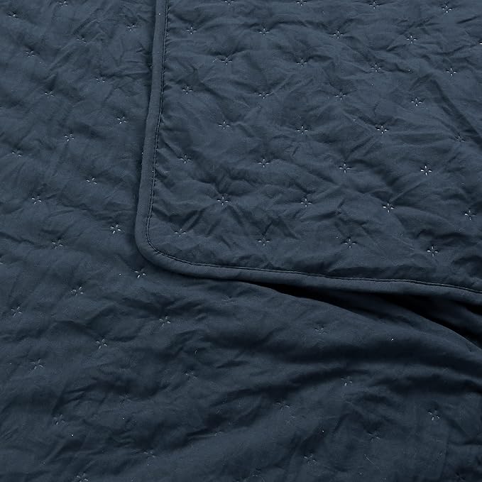 ROARINGWILD Navy Blue Twin Size Quilt Bedding Set - Image 5