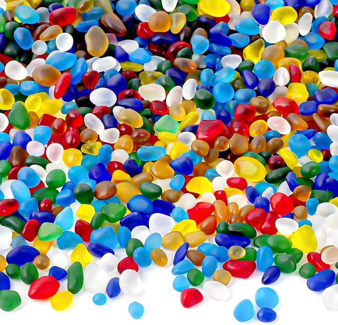 QEQEKAKA Colorful Sea Glass Stones by QEQEKAKA