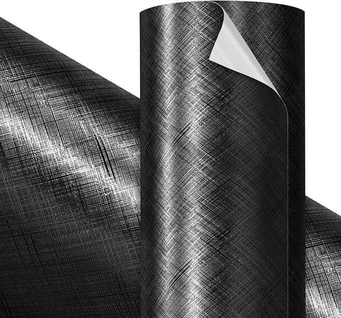 VViViD Premium Black Plaid Etched Brushed Craft Vinyl Roll 1ft x 5ft – by VVIVIDVINYL