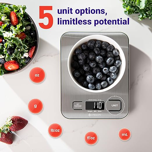 Etekcity Food Kitchen Scale, Digital Grams and Ounces, 11lb | Tare function - Image 3