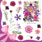 35Pcs Purple Pressed Dried Flowers - Image 5