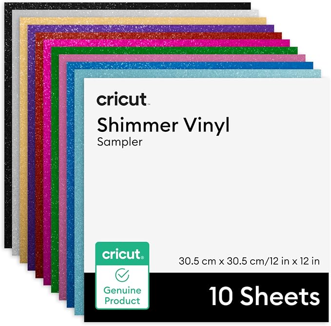 Cricut Shimmer Vinyl – Permanent, Party Sampler - 12 in x 12 in by Unknown
