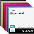 Cricut Shimmer Vinyl – Permanent, Party Sampler - 12 in x 12 in by Unknown