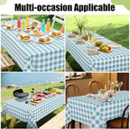 Smiry Rectangle Table Cloth, Waterproof Vinyl Tablecloth - Image 6