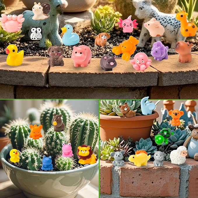 50 Pcs Mini Resin Animal Tiny Resin Animals Figurines Bulk Miniature Little to - Image 7