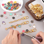 Hzopcw 56pcs Multicolor Keychain Making Kit, Swivel Snap Hook Chains - Image 6