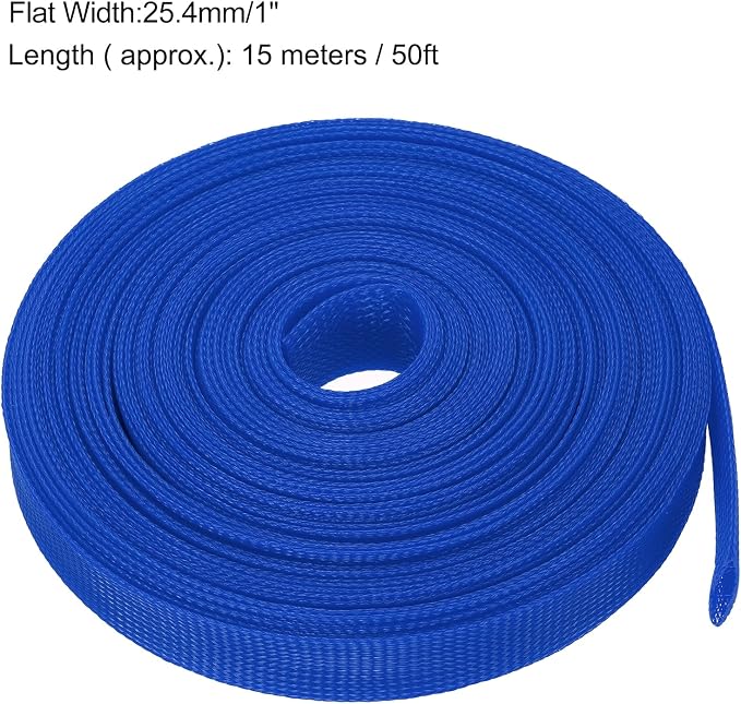 uxcell Expandable Sleeving, 1-inch 50ft Cable Sleeve - Image 3