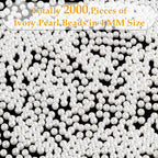Pearl Beads for Craft, Anezus 2000pcs Ivory Faux Fake Pearls, 4 MM Small Sew on - Image 4