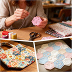 1000 PCS 1.5" White Hexagon Piecing Paper Templates, Quilting Templates - Image 7