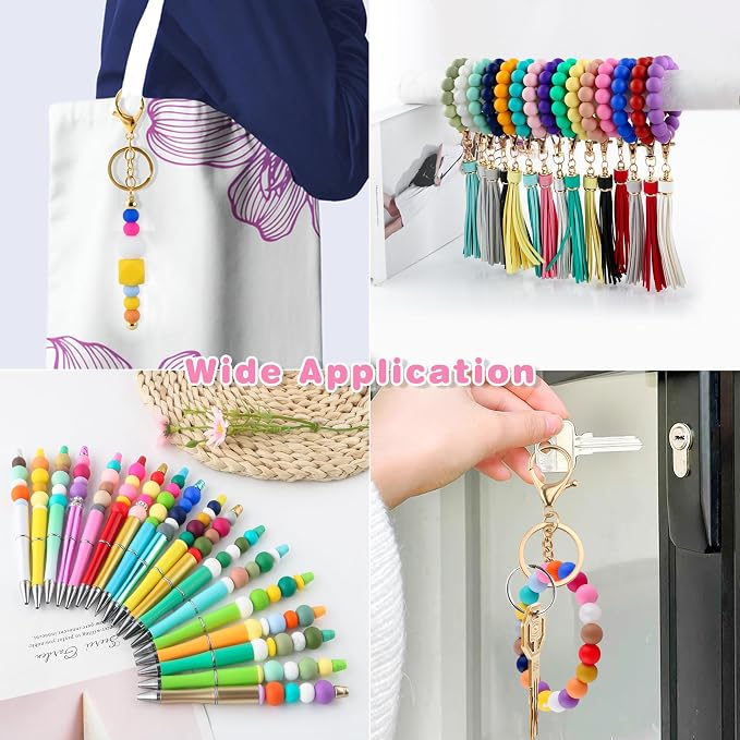 300Pcs Silicone Beads 9mm Mix Color, Bulk Silicone Beads 9mm - Image 6