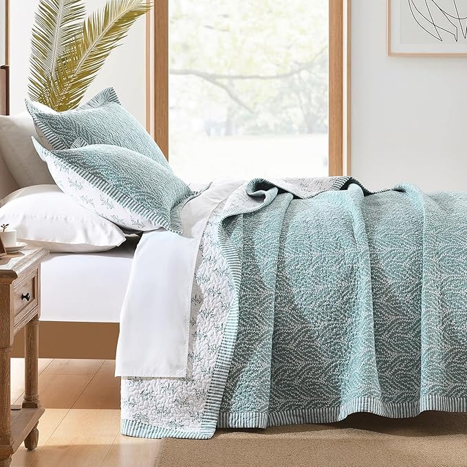 SahSahCasa Quilt Set King Size, 100% Cotton Quilt Bedding Set Bedspread - Image 3