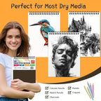WINNER 9" x 12" Sketch Book 4 Pack, 400 Sheets Spiral Bound Art Sketchbook - Image 4