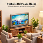 1:12 Scale Miniature TV Set, Tiny Television Dollhouse Furniture Accessories - Image 7