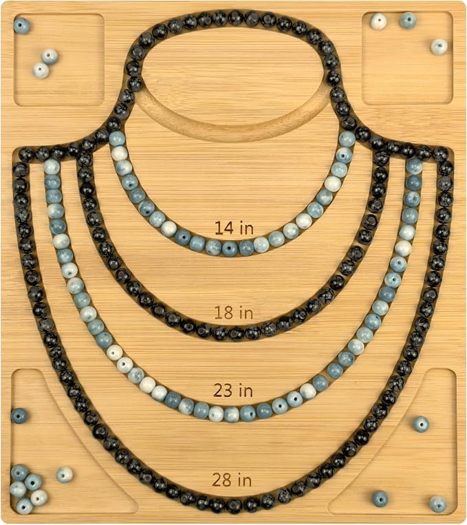 Petoysoso Bead Board for Jewelry Making, Bamboo Necklace Making Supplies by JewelryMakingSupplies