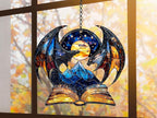 Fantasy Book Lover Acrylic Suncatcher Window Hanging Mini Bookshelf Decor - Image 3