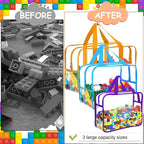 6 Color Toy Storage Bags with Labels, Reusable Clear PVC Board Game Storage - Image 5