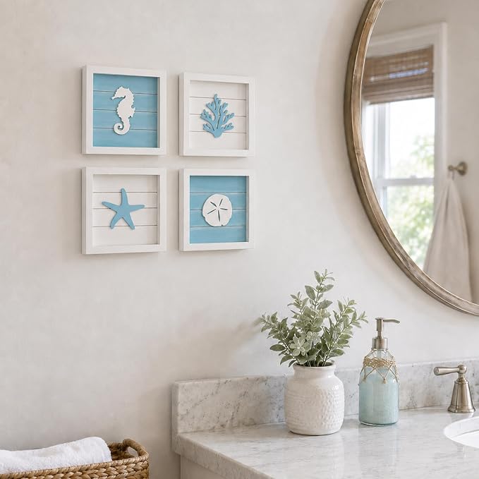 Tide and Tales Coastal Wall Art Beach Bathroom Wall Decor - Image 6