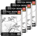 FIXSMITH 9"X12" Sketch Book | 400 Sheets Sketchbook| 4 Pack |Acid Free Drawing by FIXSMITH