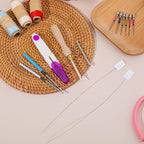 12PCS Punch Needle Kit, Adjustable Punch Needle Tool, Wooden Handle Embroidery - Image 7