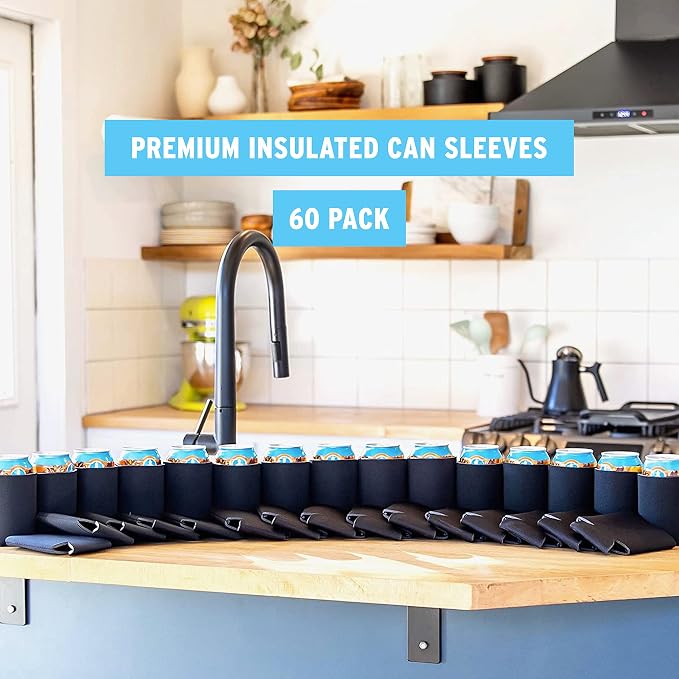 Blank Beer Can Cooler Sleeves Soft Insulated Beer Can Coolies - Image 4