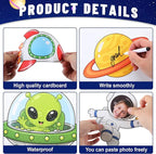 120pcs Outer Space Theme Cutouts Back to School Bulletin Board Decorations - Image 3