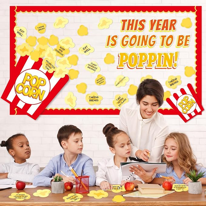 Popcorn Bulletin Board for Classroom Decorations Happy New Year Classroom - Image 6