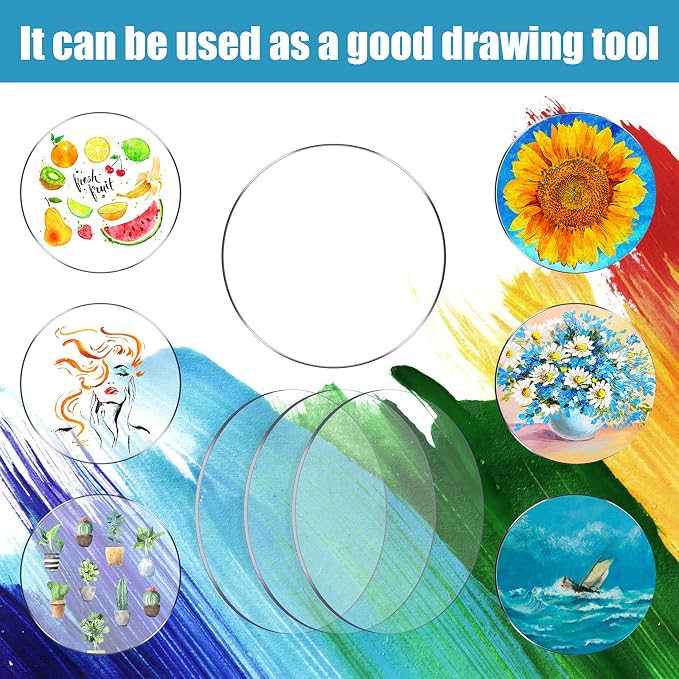 60 Pieces Transparent Acrylic Circle Discs Thick Round Acrylic Sheets Blanks - Image 5