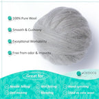 Kondoos Natural Wool roving, 2 OZ. Best Wool - Image 3
