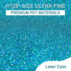 Ceya 3.8oz/ 110g Holographic Ultra Fine Glitter Powder Laser Cyan Glitter - Image 2