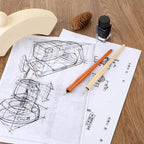 14pcs Oblique Calligraphy Comic Pen Set, 2-in-1 Wooden Pen Holder - Image 4