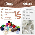 Sukh 40pcs Felting Wool Roving - Image 3